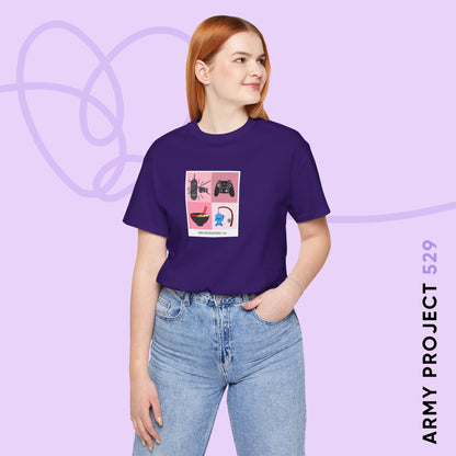 Jin Short Sleeve Shirt - Funny Fanmade BTS Merch - Care Instructions - Soft Unisex T-Shirt