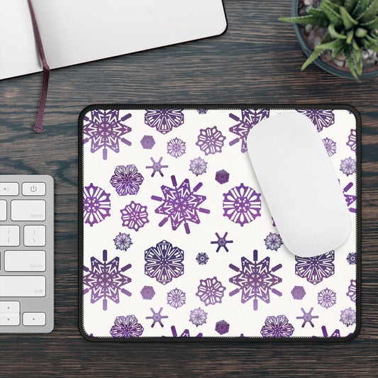 OT7 Mouse Pad - Secret Snowflakes (White) - Fanmade BTS Desk Accessories