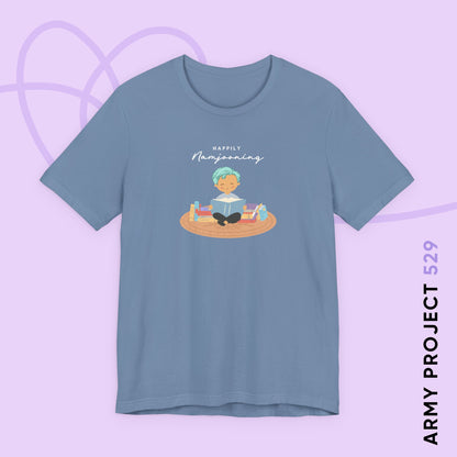 Namjoon Short Sleeve Shirt - Happily Namjooning - Fanmade BTS Merch - Unisex Jersey T-Shirt