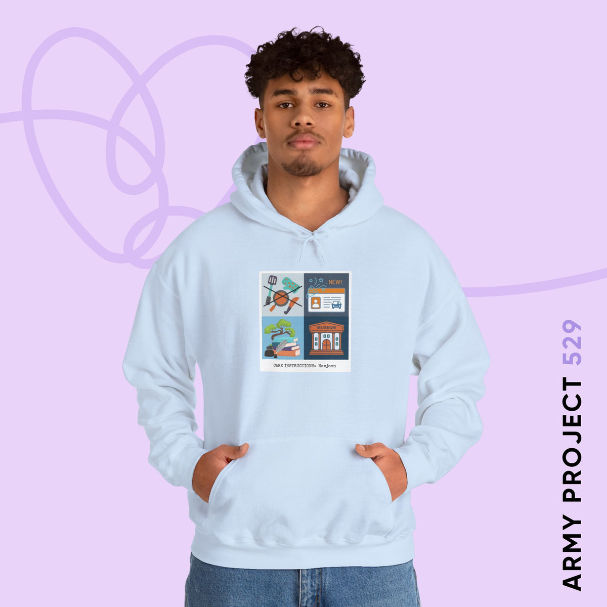Namjoon Hoodie - Care Instructions - Cozy Unisex Sweatshirt