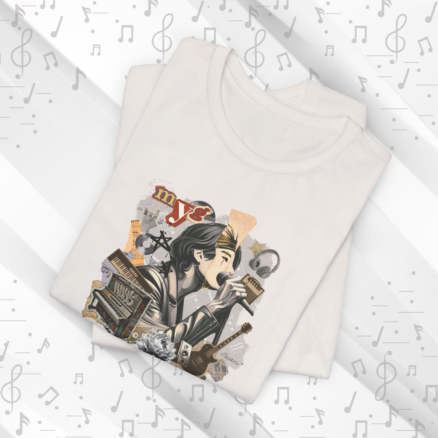 Yoongi Short Sleeve Shirt - Fanmade BTS Retro Series - 2010s Rock Aesthetic - Soft Unisex T-Shirt