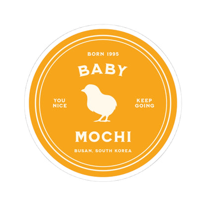 Jimin Vinyl Sticker - Fanmade BTS Nickname Merch - Baby Mochi - Permanent Adhesive