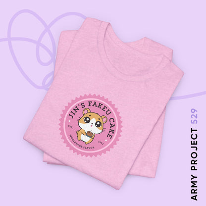 Jin Short Sleeve Shirt - Cute Fanmade BTS Merch - Jin's Fakeu Cake - Soft Unisex T-Shirt