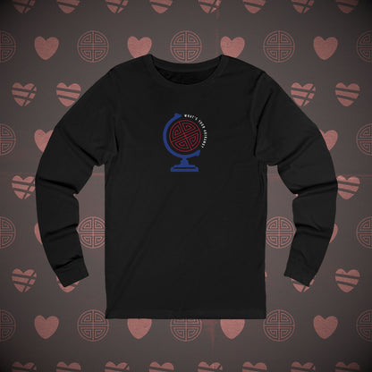 OT7 Long Sleeve Shirt - What's Your Arirang? Globe and Cities - Soft Unisex T-Shirt