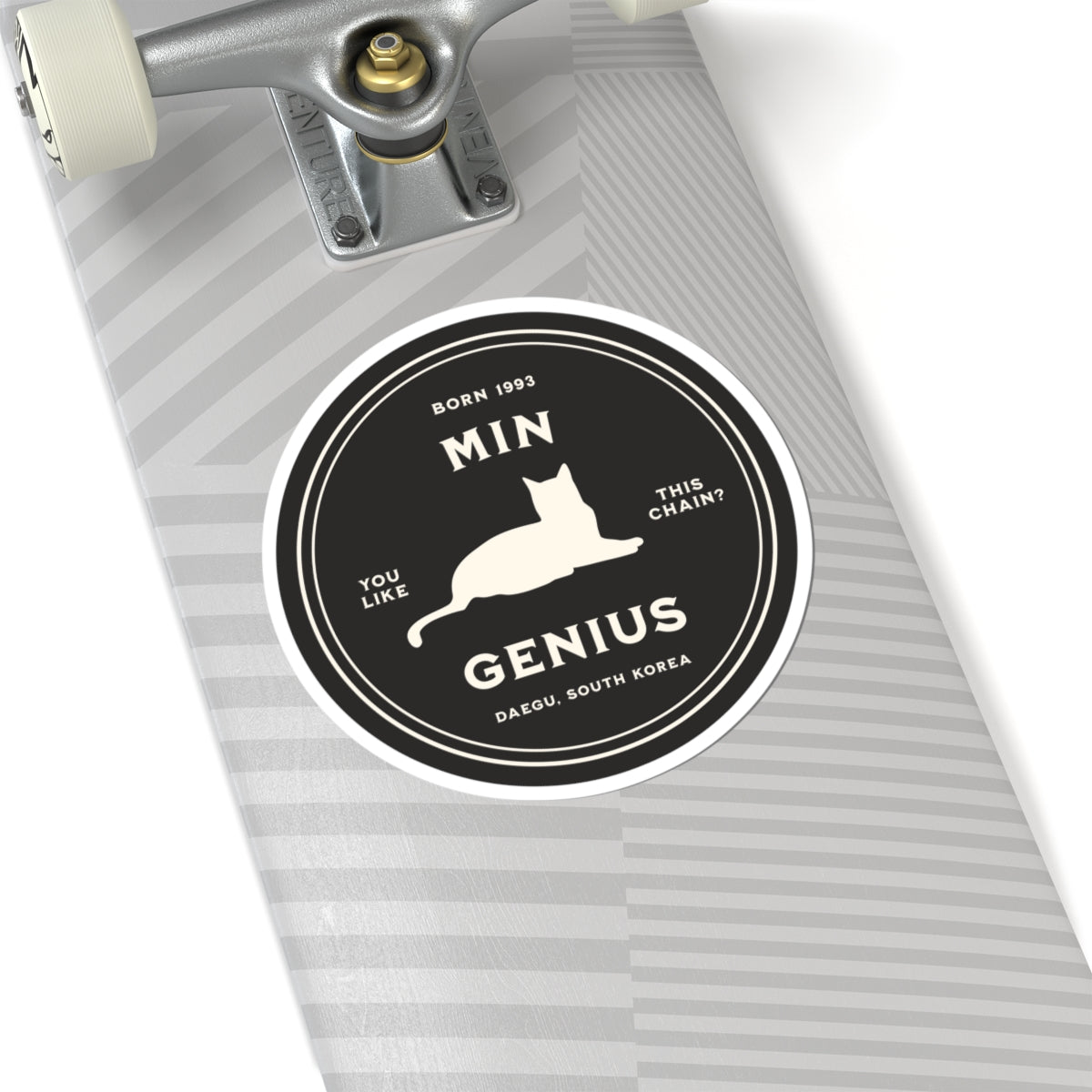 Min Genius Badge Series Vinyl Sticker