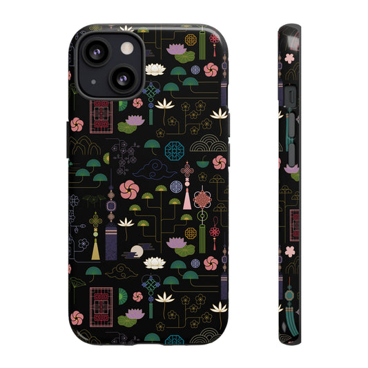 Norigae Night Garden Tough Phone Case - Elegant K-Pop Merch - iPhone, Galaxy, Pixel Cover