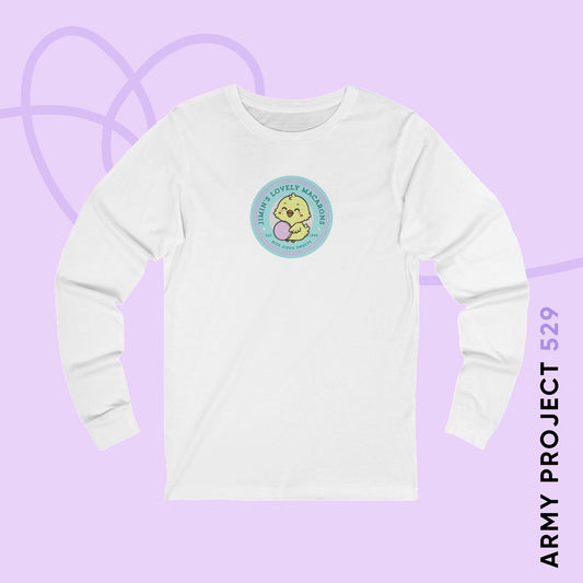 Jimin Long Sleeve Shirt - Cute Fanmade BTS Merch - Jimin's Lovely Macarons - Soft Unisex T-Shirt