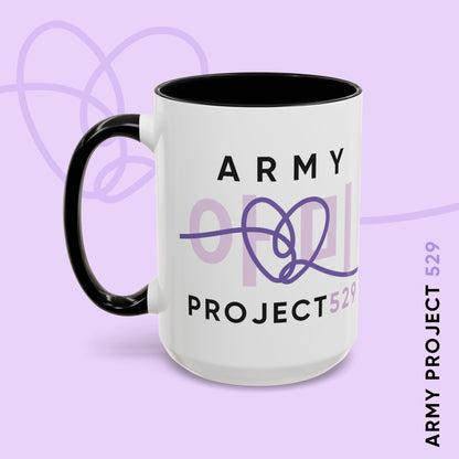 ARMY Project 529 Coffee Mug - Two-Tone 15 oz Ceramic