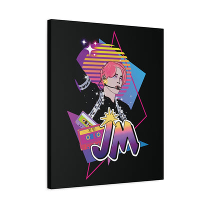 Jimin Canvas Wall Art - Fanmade BTS Retro Series - 80s Pop Aesthetic - Framed Wall Decor