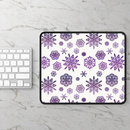 OT7 Mouse Pad - Secret Snowflakes (White) - Fanmade BTS Desk Accessories