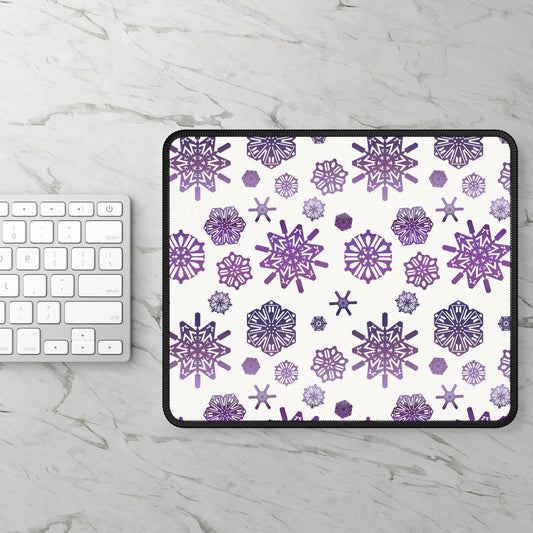 OT7 Mouse Pad - Secret Snowflakes (White) - Fanmade BTS Desk Accessories