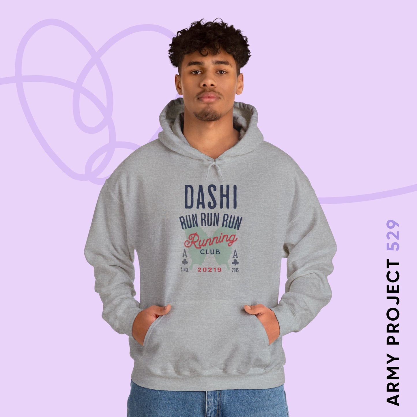 OT7 Hoodie - Dashi Running Club - Fanmade BTS Merch - Cozy Unisex Sweatshirt