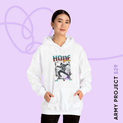 Hobi Hoodie - Fanmade BTS Retro Series - 90s Hip-Hop Aesthetic - Cozy Unisex Sweatshirt