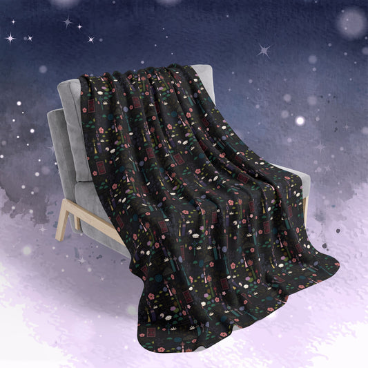 Norigae Night Garden Sherpa Fleece Blanket