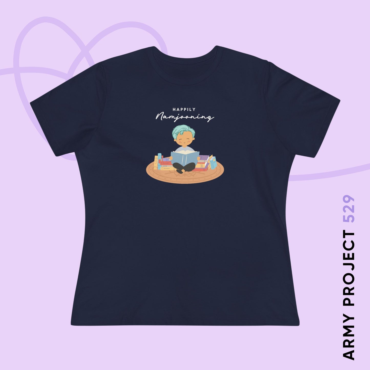 Namjoon Women's Tee - Happily Namjooning - Fanmade BTS Merch - Soft Jersey T-Shirt
