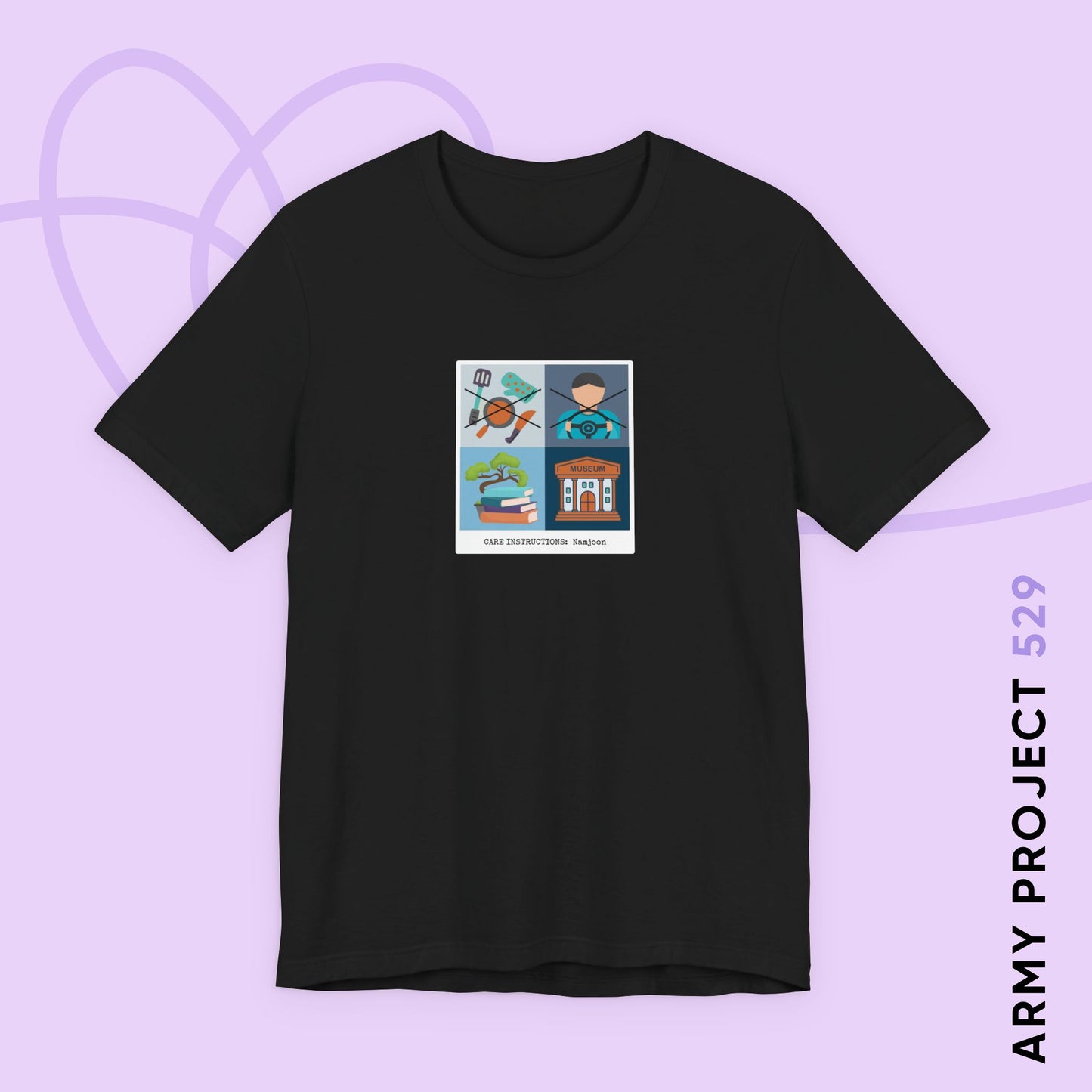 Namjoon Short Sleeve Shirt - Funny Fanmade BTS Merch - Care Instructions - Soft Unisex T-Shirt