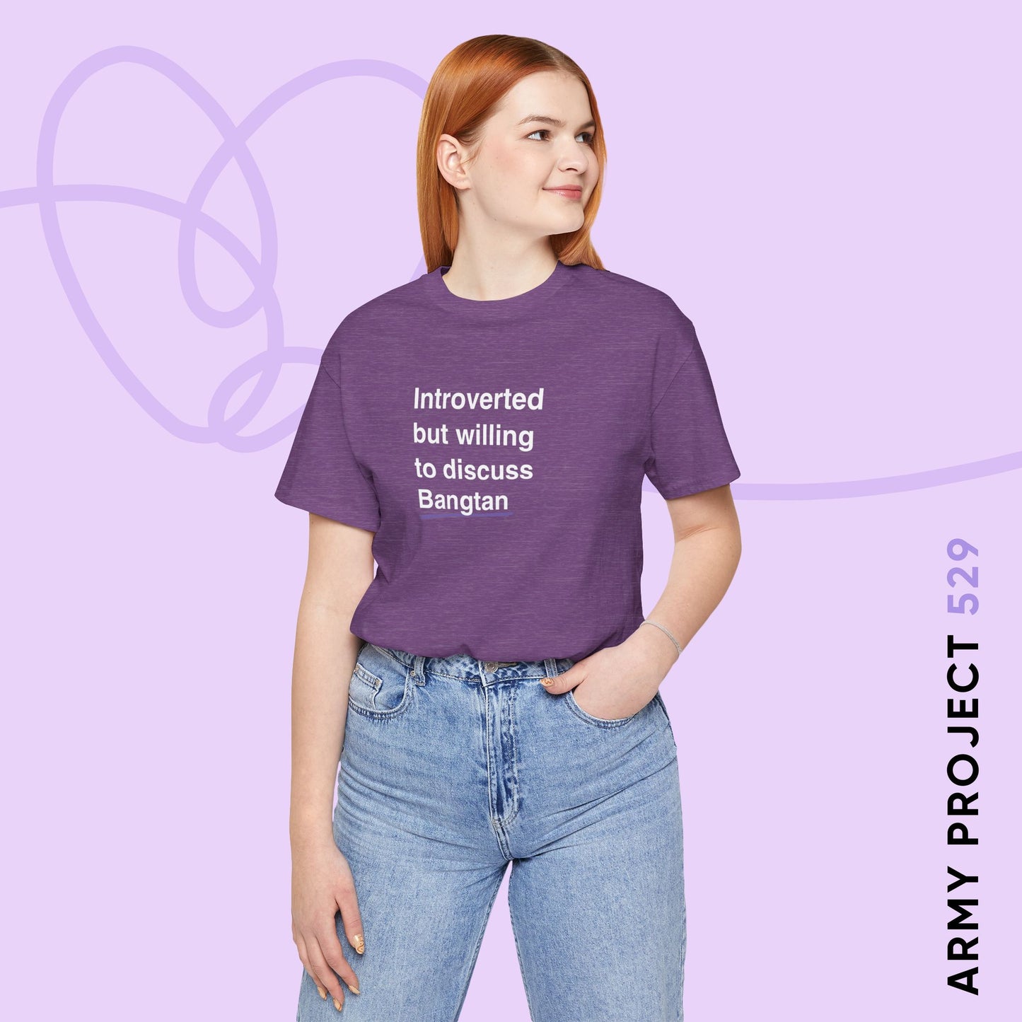 OT7 Shirt - Introverted But Willing to Discuss Bangtan - Fanmade BTS Merch - Unisex Jersey T-Shirt