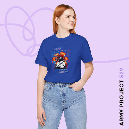 Jung Kook Short Sleeve Shirt - Fanmade BTS Retro Series - Y2K Gamer Aesthetic - Soft Unisex T-Shirt