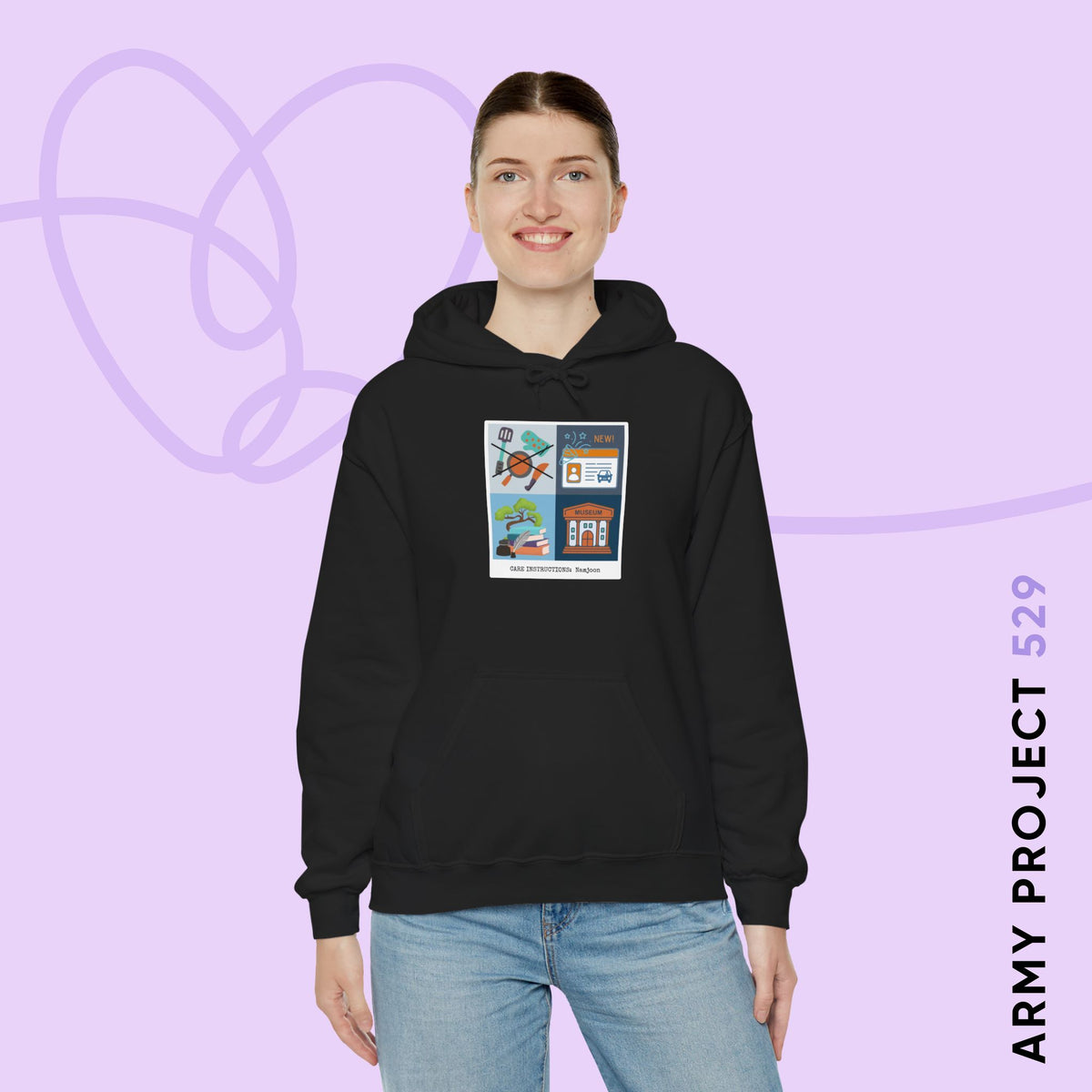 Namjoon Hoodie - Care Instructions - Cozy Unisex Sweatshirt