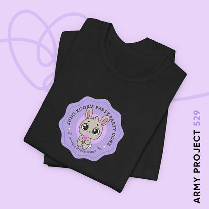 Jung Kook Short Sleeve Shirt - Cute Fanmade BTS Merch - Jung Kook's Party Party Cone - Soft Unisex T-Shirt