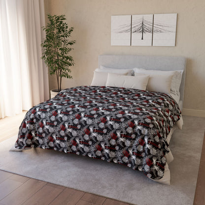 Tropical Chopsticks Fleece Sherpa Blanket