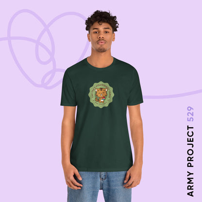 Taehyung Short Sleeve Shirt - Cute Fanmade BTS Merch - Tae Tae's Strawberry Tarts - Soft Unisex T-Shirt