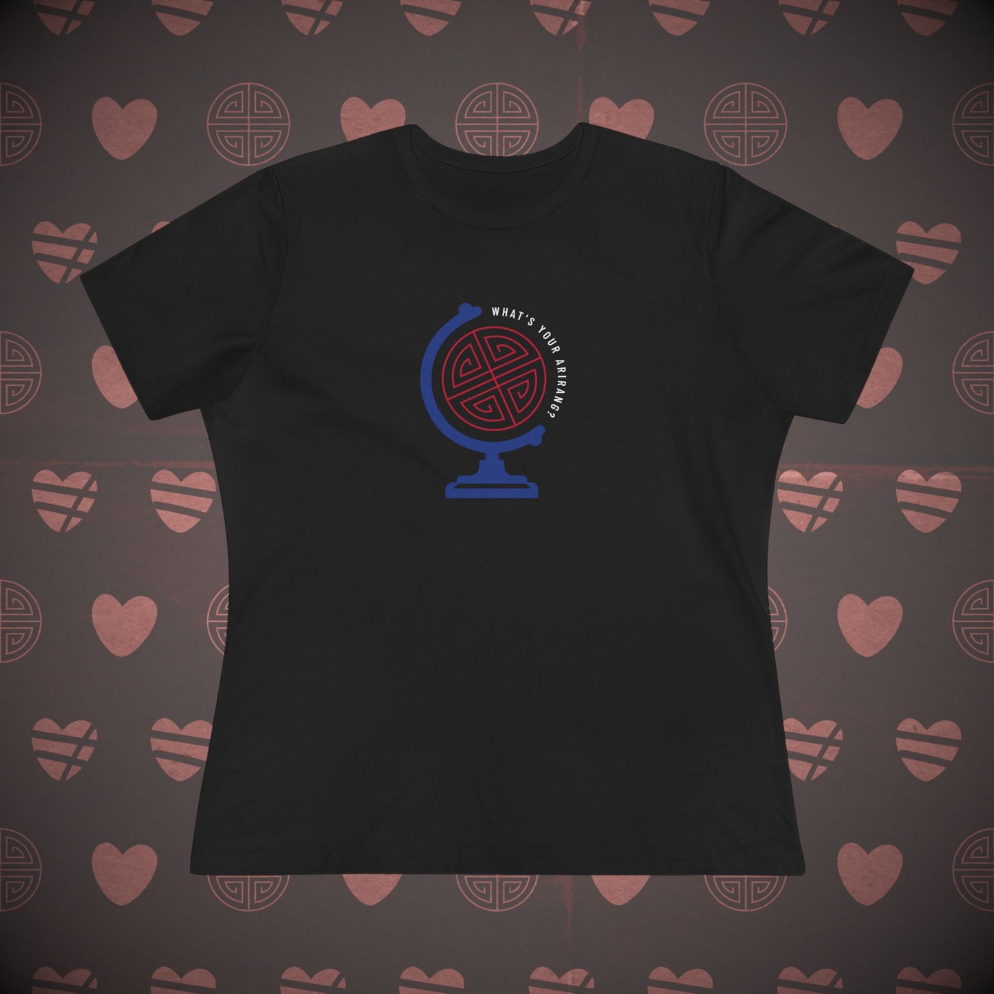 OT7 Women's Tee - What's Your Arirang? Globe and Cities - Soft Jersey T-Shirt