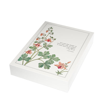 Fanmade BTS Greeting Card - Hobi Inspirational Quote - Vintage Floral Artwork