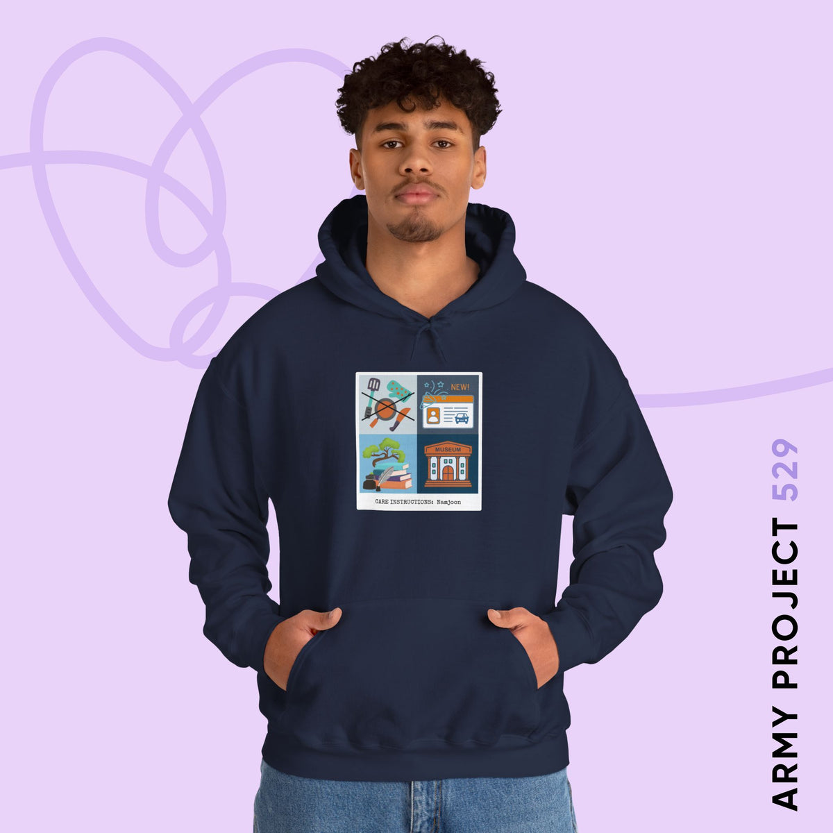 Namjoon Hoodie - Care Instructions - Cozy Unisex Sweatshirt