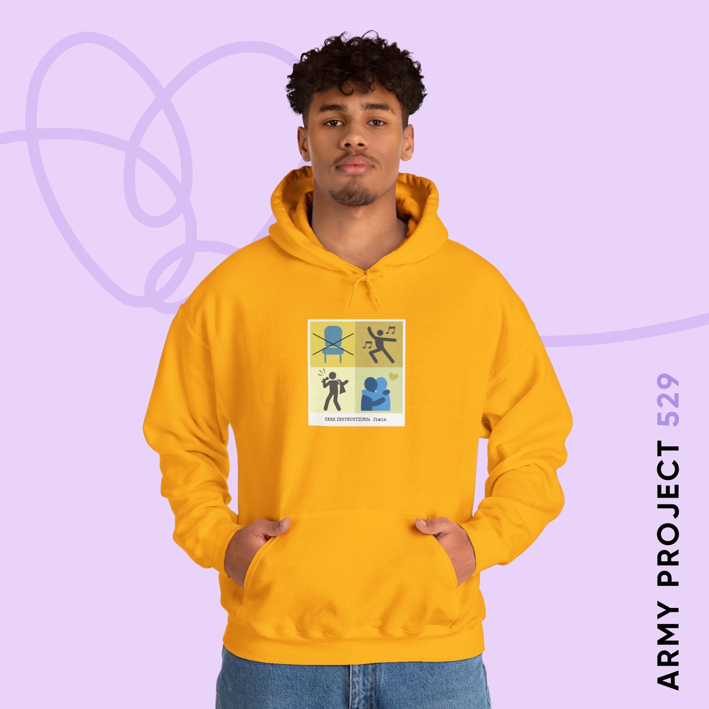 Jimin Hoodie - Funny Fanmade BTS Merch - Care Instructions - Cozy Unisex Sweatshirt