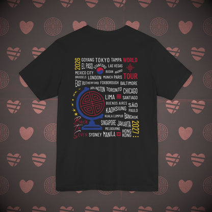 OT7 Short Sleeve Shirt - What's Your Arirang? Globe and Cities - Unisex Jersey T-Shirt