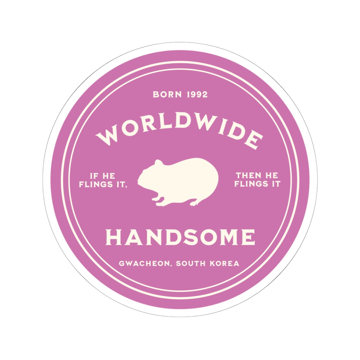 Worldwide Handsome Badge Series Vinyl Sticker