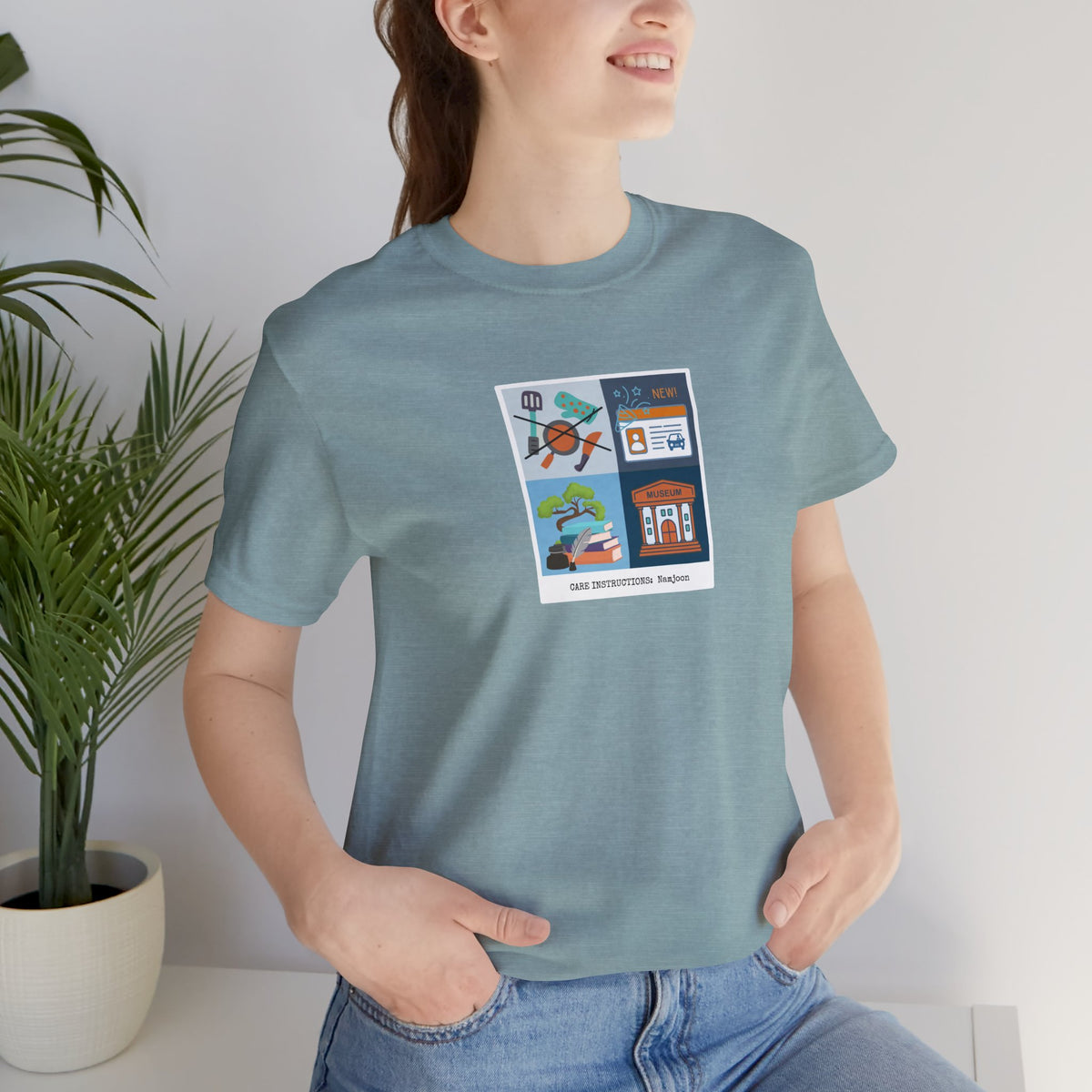 Namjoon Short Sleeve Shirt - Funny Fanmade Merch - Care Instructions - Soft Unisex T-Shirt
