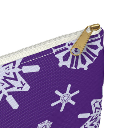OT7 Cosmetics Bag - Secret Snowflakes (Purple) - Fanmade BTS Toiletry Bag Slim Profile Zipper Pouch