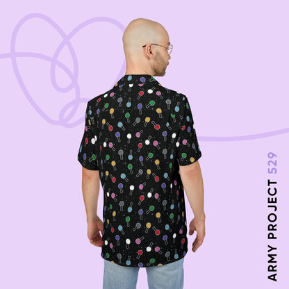 Ma City Map Lightstick Unisex Hawaiian Button-Down Shirt