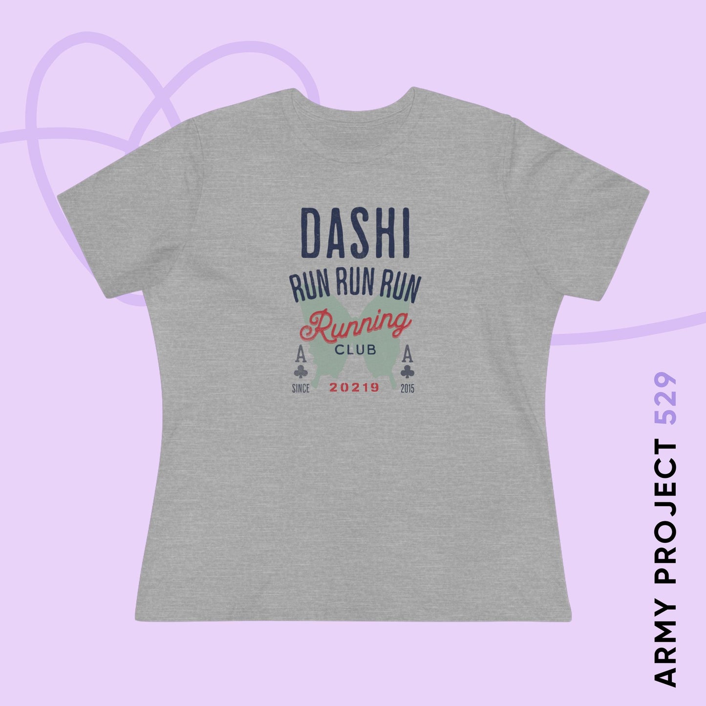 OT7 Women's Tee - Dashi Running Club - Fanmade BTS Merch - Soft Jersey T-Shirt