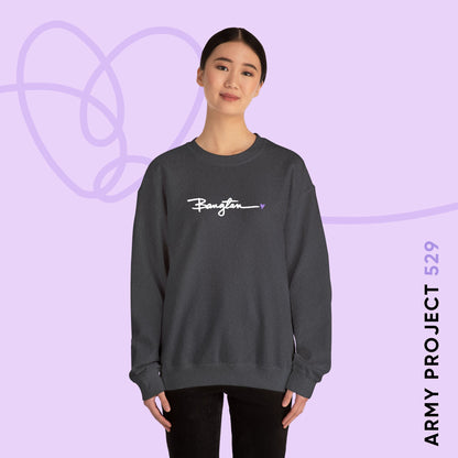 OT7 Sweatshirt - Embroidered Handwritten Bangtan - Fanmade BTS Merch - Cozy Unisex Crewneck