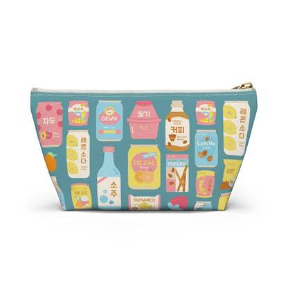 Sweet Pastel Korean Snacks Accessory Pouch w/ T-bottom
