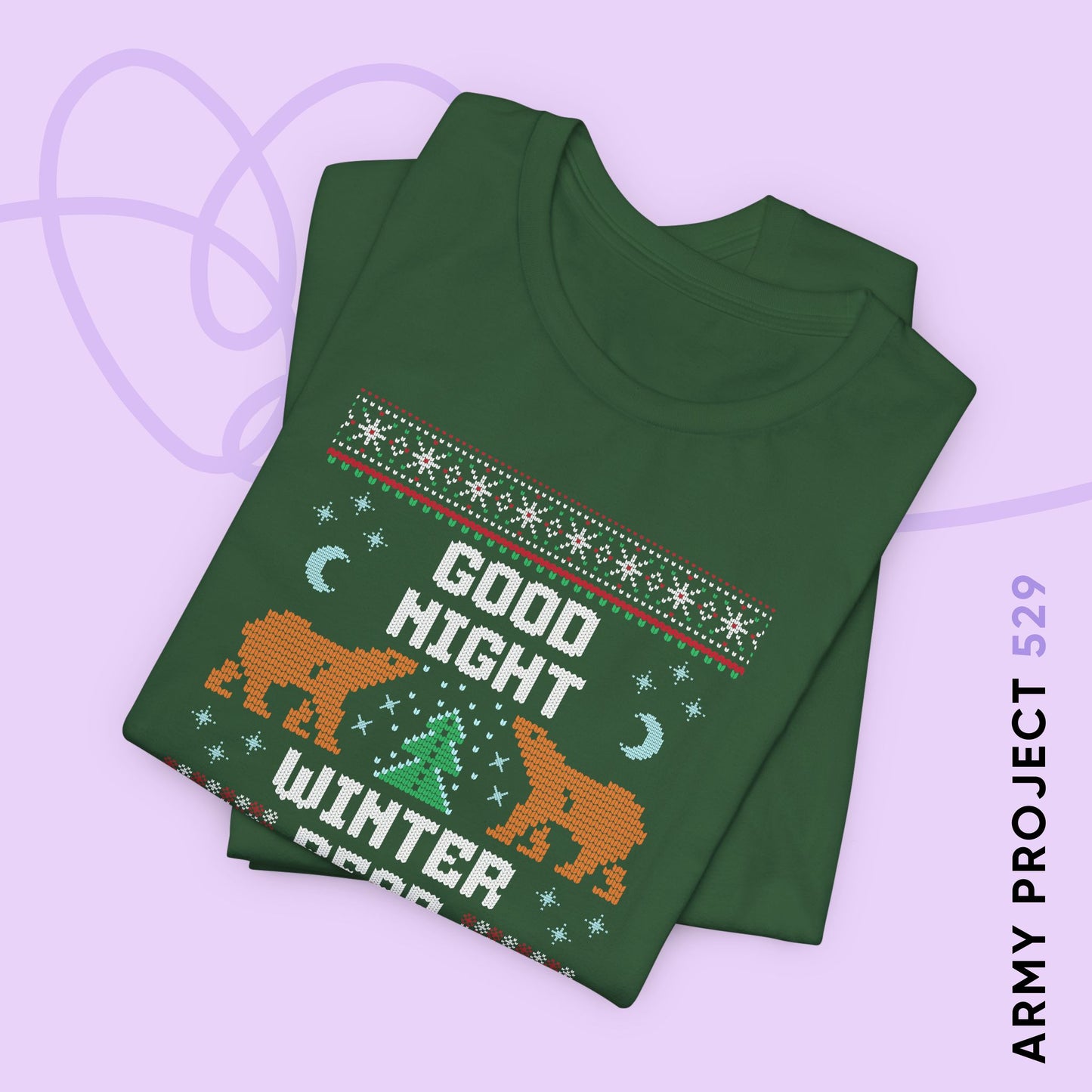 Good Night Winter Bear Unisex Jersey Short Sleeve Tee