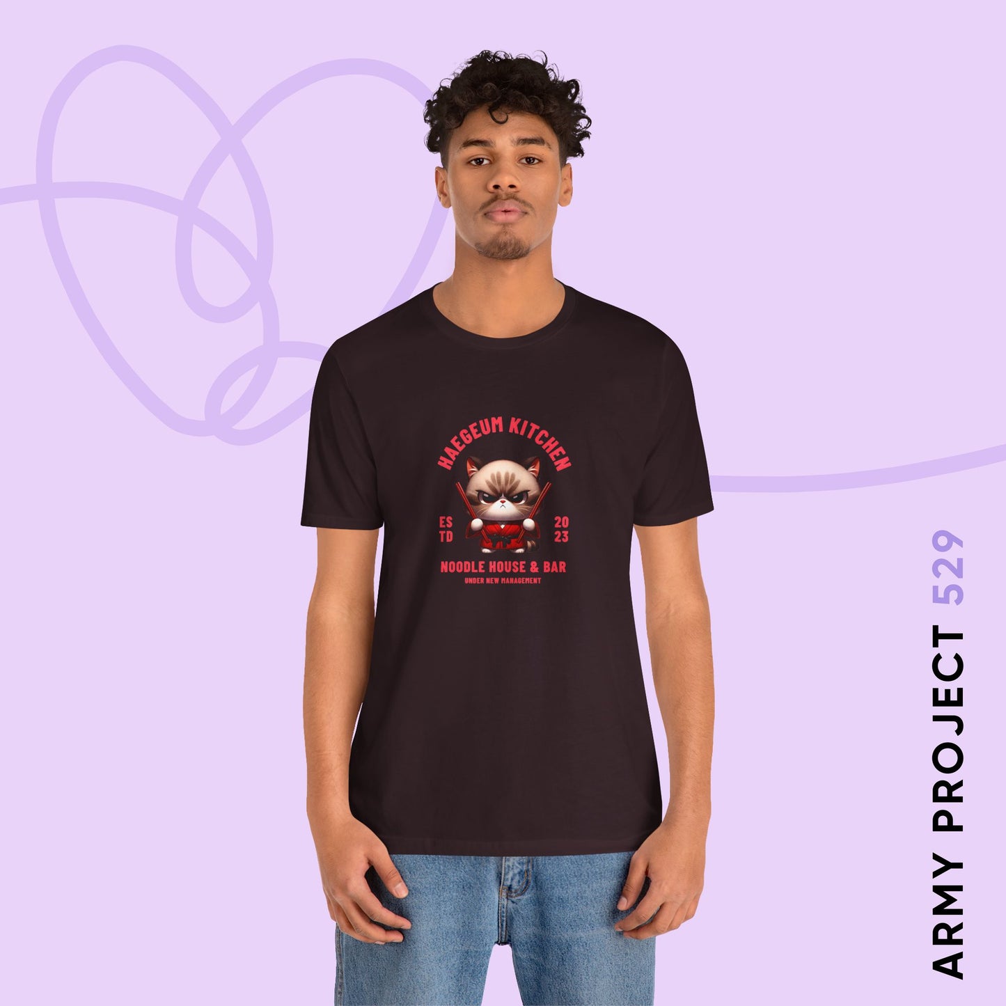 Yoongi Short Sleeve Shirt - Haegeum Noodle House - Fanmade BTS Merch - Unisex Jersey T-Shirt