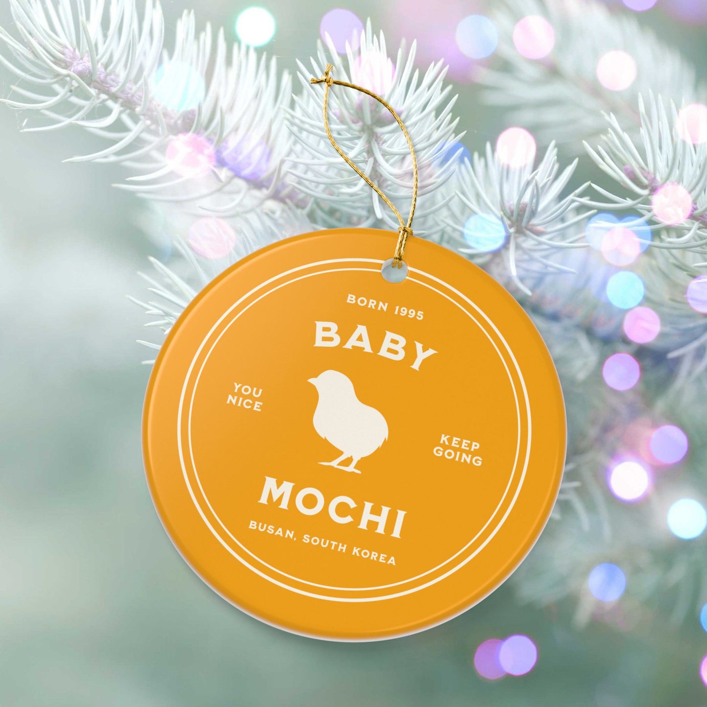 Baby Mochi Badge Series Ceramic Ornament