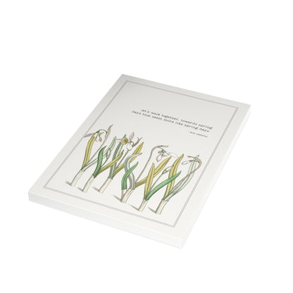 Fanmade BTS Greeting Card - Namjoon Encouragement Quote - Vintage Floral Artwork