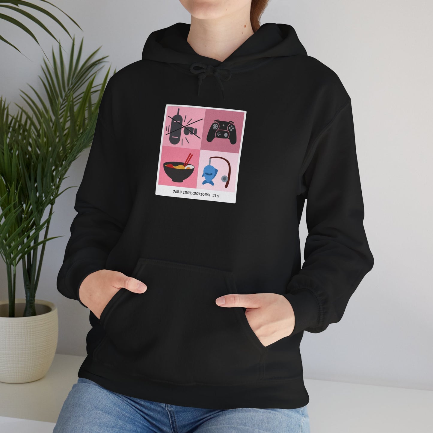 Jin Hoodie - Funny Fanmade BTS Merch - Care Instructions - Cozy Unisex Sweatshirt
