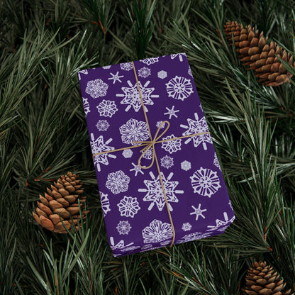 OT7 Wrapping Paper - Secret Snowflakes (Purple) - Subtle Fanmade BTS Merch - ARMY Gift Wrap
