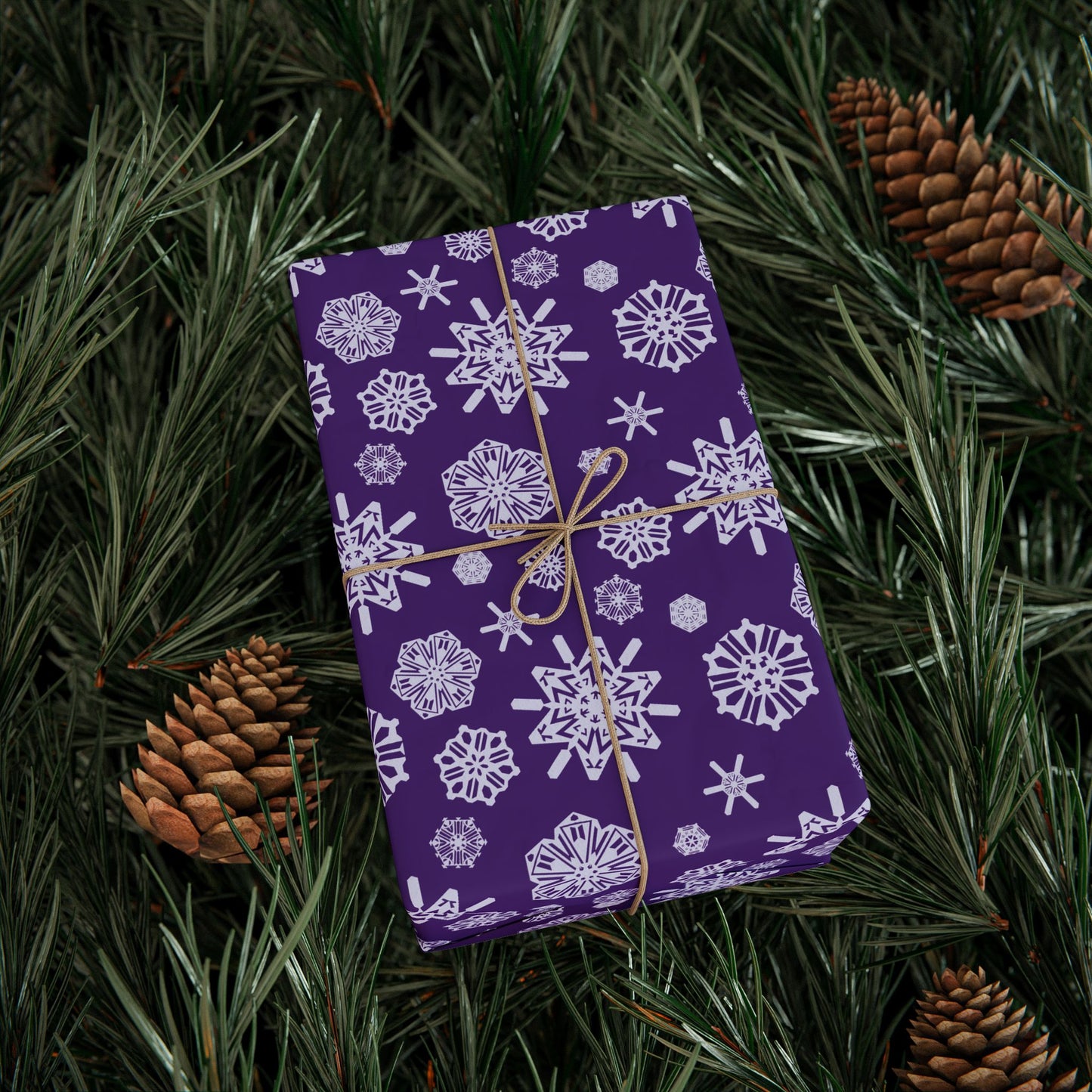 OT7 Wrapping Paper - Secret Snowflakes (Purple) - Subtle Fanmade BTS Merch - ARMY Gift Wrap