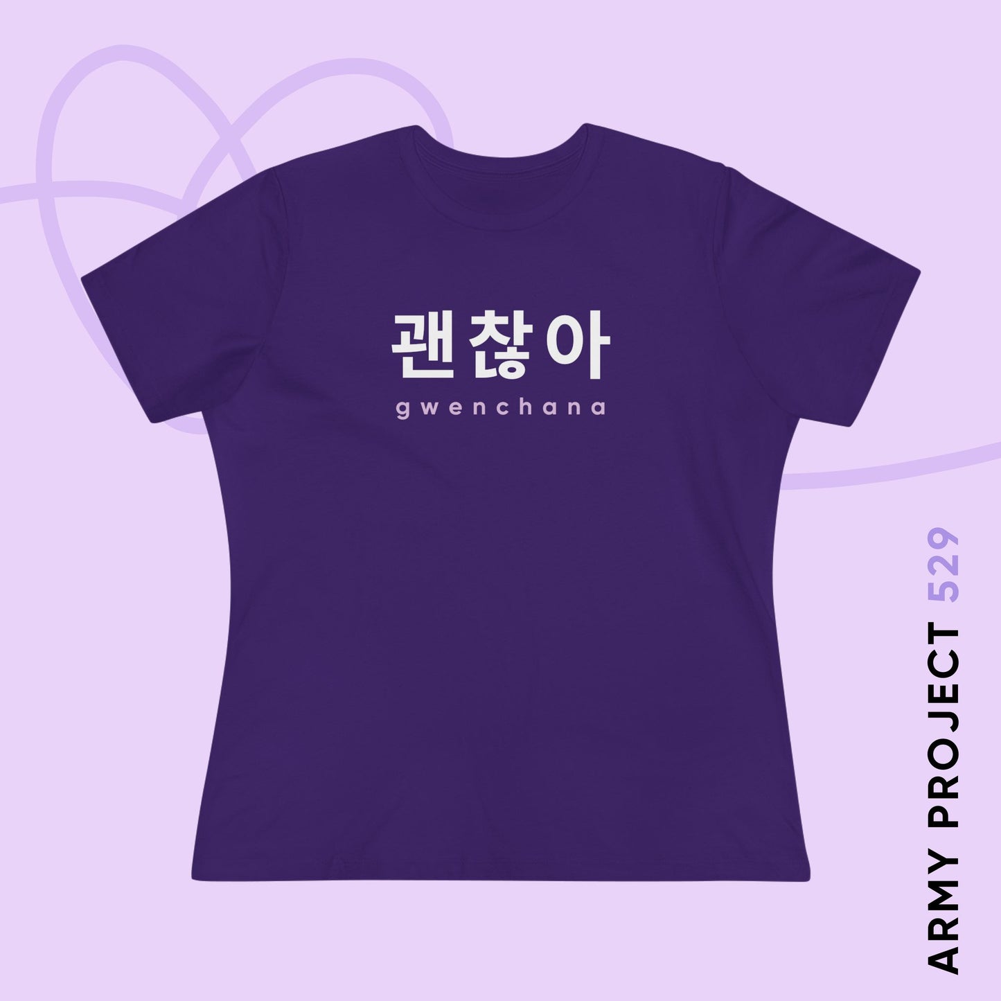 Hangul Women's Tee - Gwenchana 'It's Okay' - Fanmade BTS Merch - Soft Jersey T-Shirt