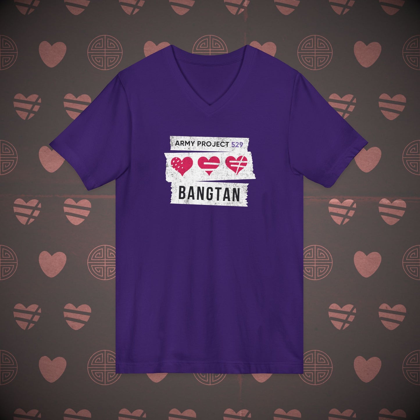 OT7 V-Neck Shirt - AP529 <3 Bangtan - Unisex Jersey T-Shirt