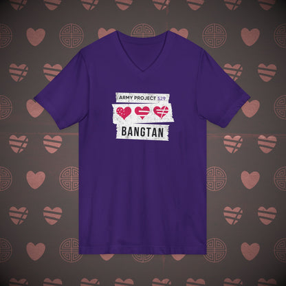 OT7 V-Neck Shirt - AP529 <3 Bangtan - Unisex Jersey T-Shirt