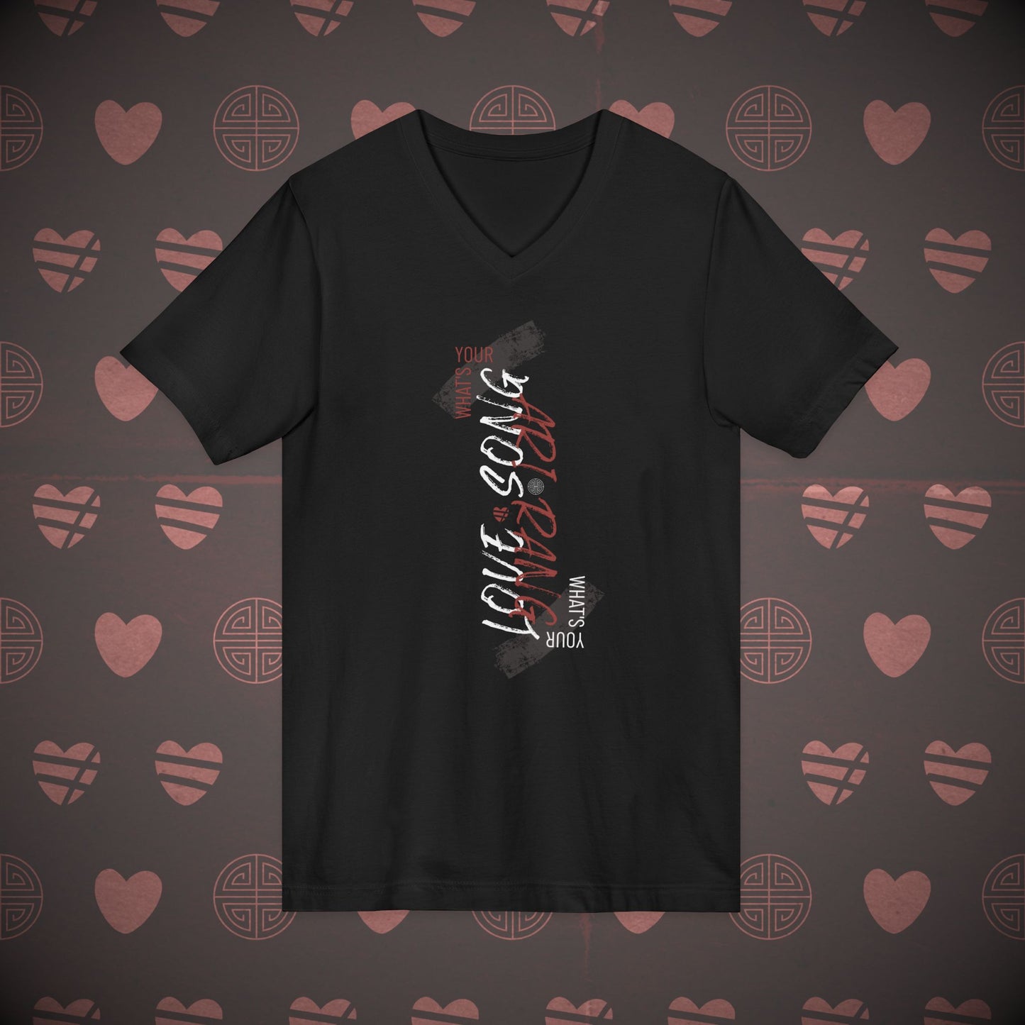 OT7 V-Neck Shirt - Arirang Love Song Mirror - Unisex Jersey T-Shirt