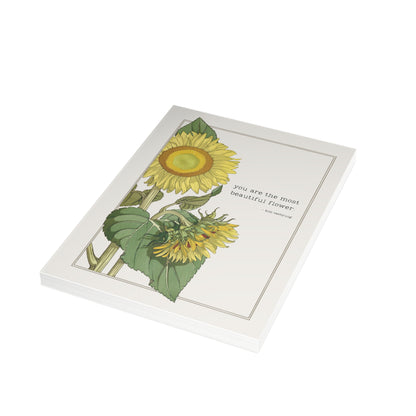 Fanmade BTS Greeting Card - Taehyung Appreciation Quote - Vintage Floral Artwork